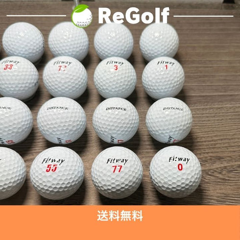【中古】 【送料無料】 ロストボール Fitway フィットウェイ ディスタンス ホワイト 20球 ABランク ゴルフボール リゴルフ